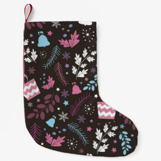 Kerstnaadloos patroon met boom, sneeuw, geschenk kleine kerstsok