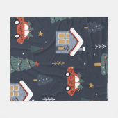 Kerstnaadloos patroon met kerstboom, auto fleece deken (Voorkant (Horizontaal))