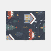Kerstnaadloos patroon met kerstboom, auto fleece deken (Voorkant (Horizontaal))