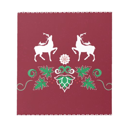 Kerstnaadloos patroon notitieblok (Voorkant)