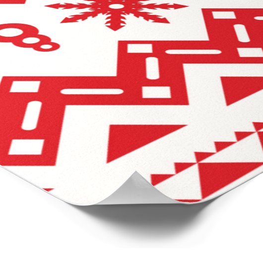 Kerstnaadloos patroon poster (Hoek)