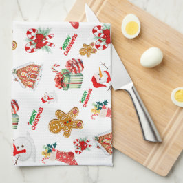 Kerstnaadloos patroon theedoek