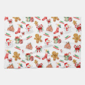 Kerstnaadloos patroon theedoek (Horizontaal)