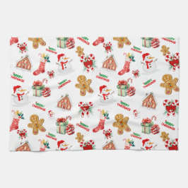 Kerstnaadloos patroon theedoek