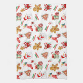 Kerstnaadloos patroon theedoek (Verticaal)