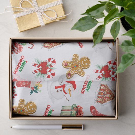 Kerstnaadloos patroon tissuepapier (Geschenk)