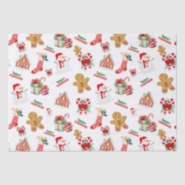 Kerstnaadloos patroon tissuepapier