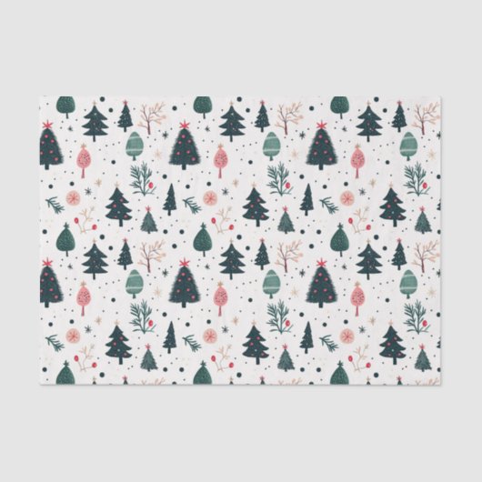 Kerstnaadloos patroon tissuepapier (Voorkant)