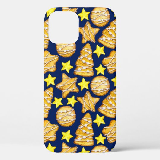 Kerstnaadloos patroon van snoepjes en geel sst Case-Mate iPhone case (Achterkant)