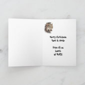 Kerstnaam Aangepaste naam van groep Humor eekhoorn Feestdagen Kaart (Binnen)