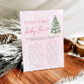 Kerstnaam dat Baby Tune Baby shower spel Kaart