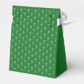 Kerstnaam Monogram Groen Vraagteken Bedankdoosjes (Achterkant)