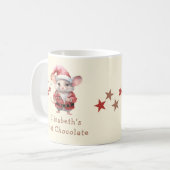 Kerstnaam Mouse Brown Hot Chocolate mok (Voorkant links)