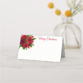kerstnaam Plaats kaart rode rozen Plaatskaartje (Voorkant)