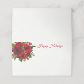 kerstnaam Plaats kaart rode rozen Plaatskaartje (Buitenkant ongevouwen)