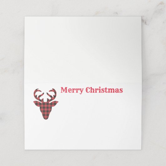 Kerstnaam Plaatskaarten Plaatskaartje (Buitenkant ongevouwen)