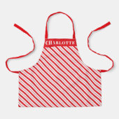 kerstnaam snoepriet schort (Voorkant)