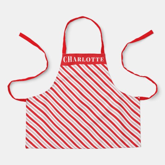 kerstnaam snoepriet schort (Voorkant)