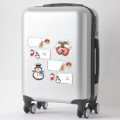 Kerstnaam tags sticker (Koffer)