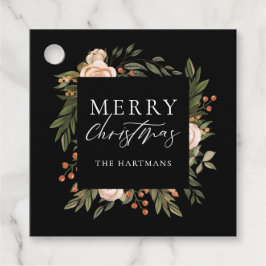  kerstnaam Terracotta Floral Bedankjes Labels