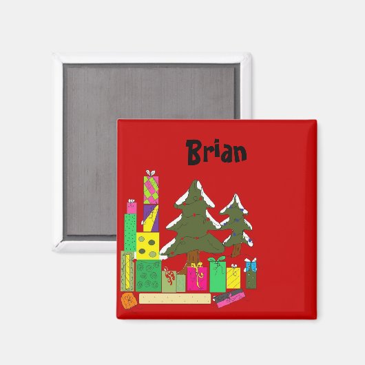 Kerstnaamlabels Magneet (Voorkant / Achterkant)