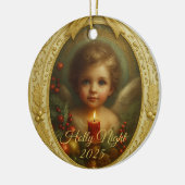 Kerstnacht 2025 – Engel Aandenken Ornament (Links)
