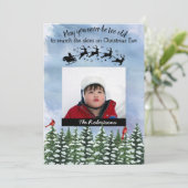 Kerstnacht Aquarel Foto Kerstkaart (Staand voorkant)