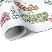 Kerstnacht - Berg stadslandschap Cadeaupapier (Rol Hoek)