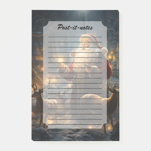 Kerstnacht Besneeuwd Bos Post-it® Notes (Voorkant)