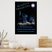 Kerstnacht deur-grootte groet - gepersonaliseerd poster (Keuken)