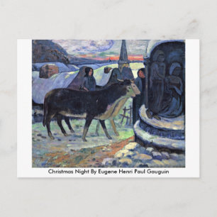Kerstnacht door Eugene Henri Paul Gauguin Feestdagenkaart