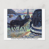 Kerstnacht door Eugene Henri Paul Gauguin Feestdagenkaart (Voorkant)