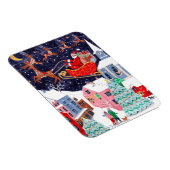 Kerstnacht Dorps Kerstkaart Magneet (Rechterzijde)
