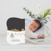 Kerstnacht-feestdag fotokaart feestdagenkaart (Staand voorkant)