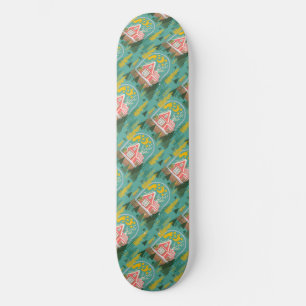 Kerstnacht Finse hutten, bomen en schieten Persoonlijk Skateboard