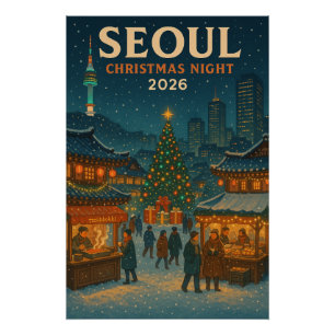 Kerstnacht in Seoul 2026 Perfect Poster