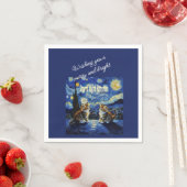 Kerstnacht Kattenliefhebber Kittymas Pret Servet (Insitu)