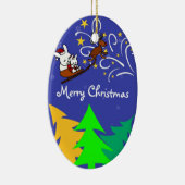 Kerstnacht Keramisch Ornament (Rechts)