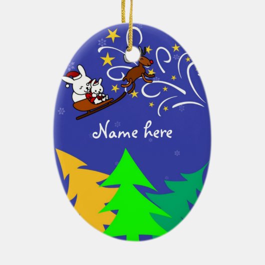 Kerstnacht Keramisch Ornament (Achterkant)