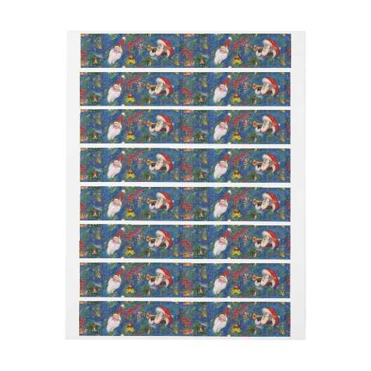 KERSTNACHT/ KERSTMAN OMWIKKELBAAR ADRESLABEL (Vel)