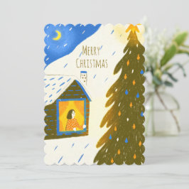 Kerstnacht Kerstmis Feestdagenkaart