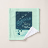 Kerstnacht kerstmis kerstmis voor de kerstman bad handdoek (Wasdoekje)