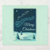 Kerstnacht kerstmis kerstmis voor de kerstman bier etiket (Enkel label)