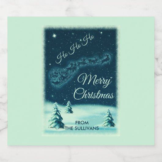 Kerstnacht kerstmis kerstmis voor de kerstman bier etiket (Enkel label)