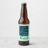 Kerstnacht kerstmis kerstmis voor de kerstman bier etiket (Voorkant)