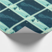 Kerstnacht kerstmis kerstmis voor de kerstman cadeaupapier (Hoek)