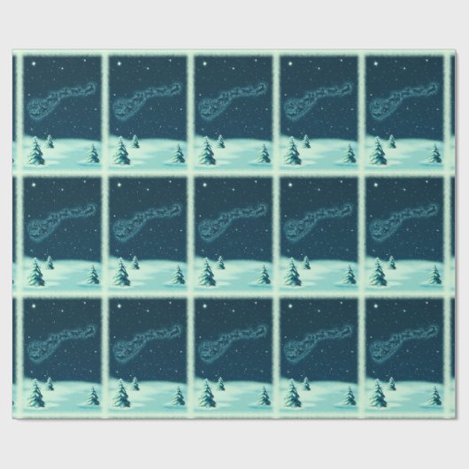 Kerstnacht kerstmis kerstmis voor de kerstman cadeaupapier (Vlak)