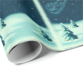 Kerstnacht kerstmis kerstmis voor de kerstman cadeaupapier (Rol Hoek)