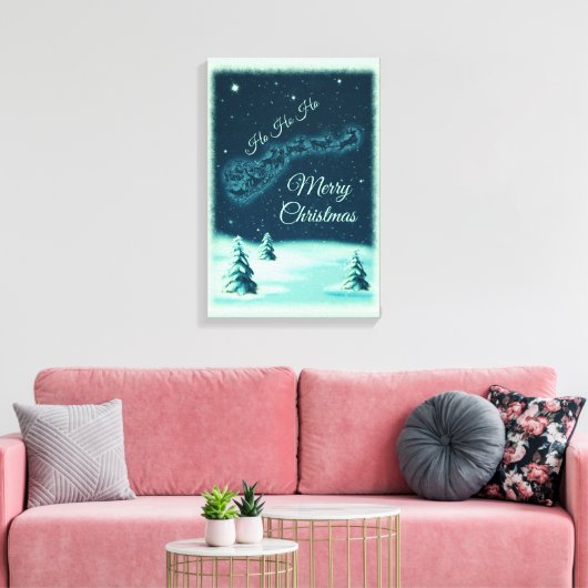 Kerstnacht kerstmis kerstmis voor de kerstman canvas afdruk (Insitu (Woonkamer))
