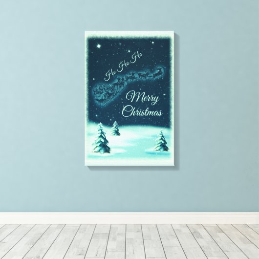 Kerstnacht kerstmis kerstmis voor de kerstman canvas afdruk (Insitu (Houten vloer))